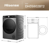Hisense DH3S802BT2 Heat Pump Tumble Dryer 59.5cm x 55cm x 84.5cm 3
