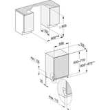 Miele G5862 SCVi Fully Integrated Dishwasher 59.8cm x 55cm x 80.5cm 2