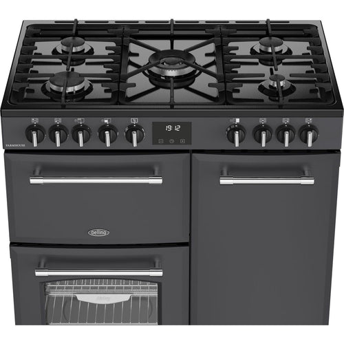 Belling Farmhouse 90DF 444411819 Dual Fuel Range Cooker 89.6cm x 60cm x 90cm
