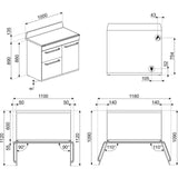 Smeg Victoria TR103P Dual Fuel Range Cooker 100cm x 60cm x 90cm 3