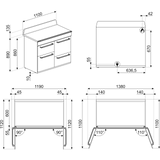 Smeg Victoria TR4110P1 Dual Fuel Range Cooker 110cm x 60cm x 90cm 3